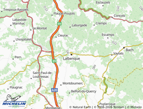 Mapa MICHELIN Lalbenque - ViaMichelin