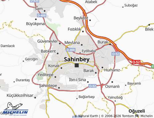 Mapa MICHELIN Gaziantep - ViaMichelin