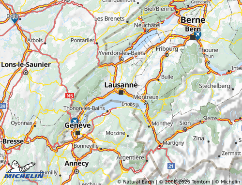 Carte MICHELIN Vaud - ViaMichelin