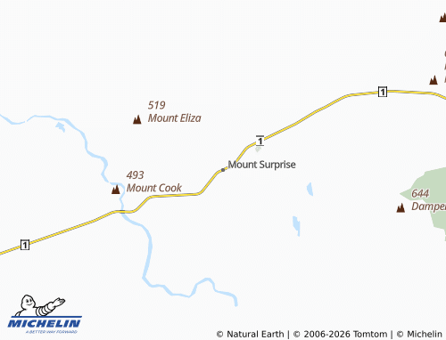 Mappa MICHELIN Mount Surprise - ViaMichelin