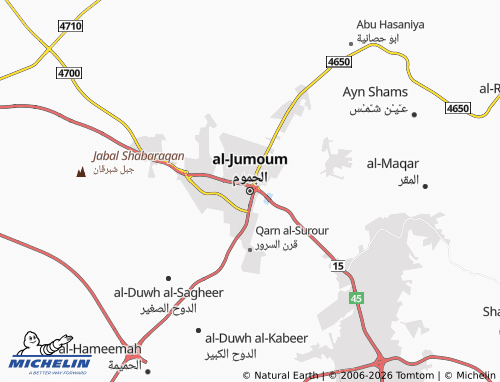 Carte MICHELIN al-Jumoum - ViaMichelin