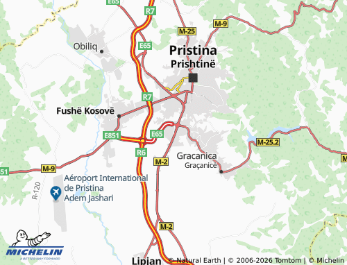 Carte MICHELIN Çagllavicë - ViaMichelin