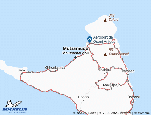 MICHELIN-Landkarte Mutsamudu - ViaMichelin