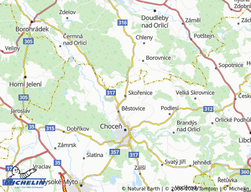 Mappa MICHELIN Skořenice - ViaMichelin