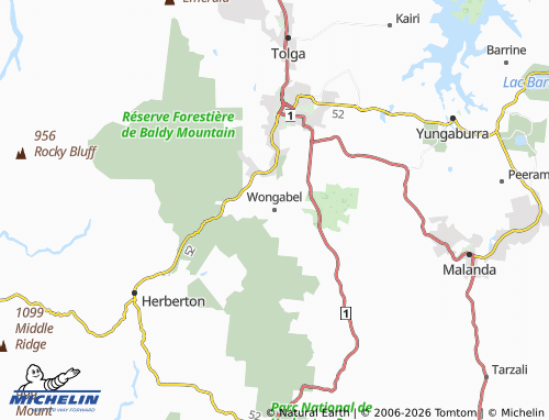 MICHELIN-Landkarte Wongabel - ViaMichelin