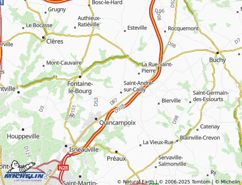 MICHELIN Saint-André-sur-Cailly map - ViaMichelin