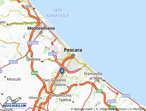 Mapa MICHELIN Pescara - ViaMichelin