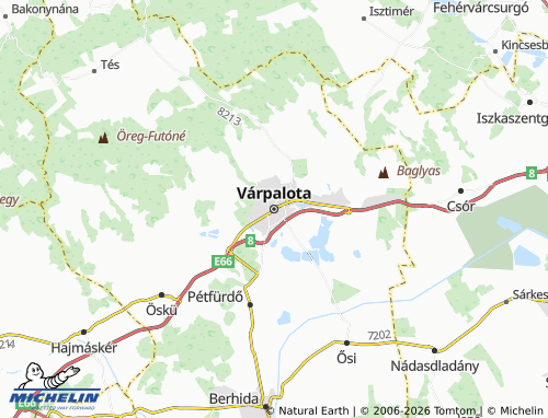 MICHELIN Várpalota map - ViaMichelin