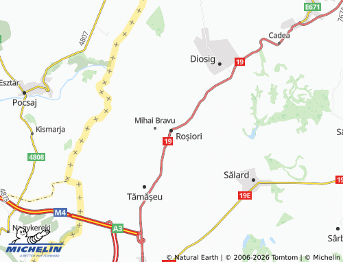 MICHELIN Roșiori map - ViaMichelin