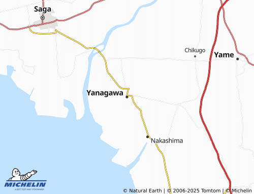 MICHELIN Yanagawa map - ViaMichelin