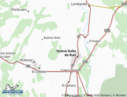MICHELIN Nuevo Coróndiro map - ViaMichelin