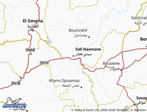 Carte MICHELIN Sidi Naamane - ViaMichelin