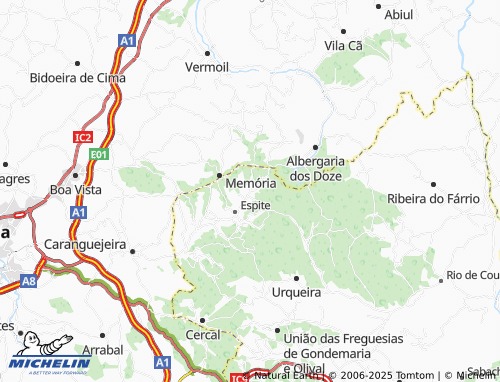 MICHELIN Arneiros do Carvalhal map - ViaMichelin