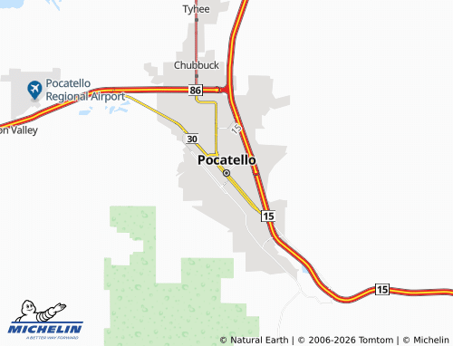 Kaart MICHELIN Pocatello - ViaMichelin