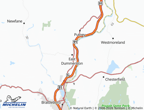 Carte MICHELIN East Dummerston - ViaMichelin