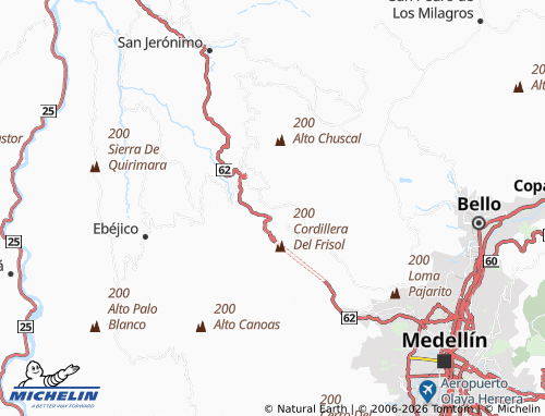 Carte MICHELIN Suburbano Palmitas - ViaMichelin
