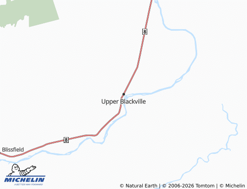 MICHELIN-Landkarte Upper Blackville - ViaMichelin