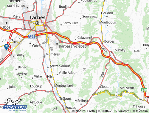 Carte MICHELIN Fréchou-Fréchet - ViaMichelin