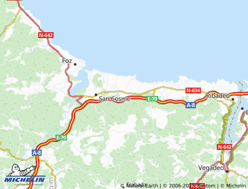 MICHELIN San Miguel de Reinante (San Miguel) map - ViaMichelin