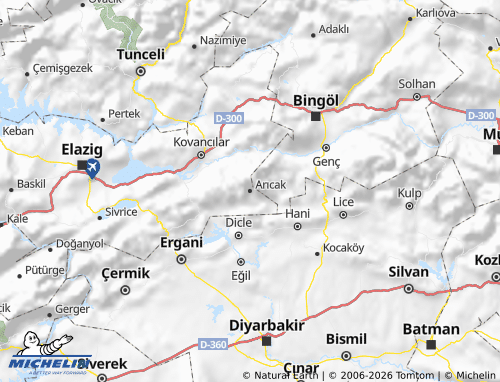 MICHELIN Arıcak map - ViaMichelin