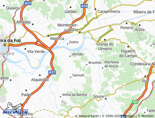 Mappa MICHELIN Vila Nova da Barca - ViaMichelin