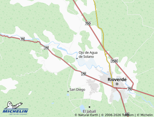 Mappa MICHELIN Ojo de Agua de Solano - ViaMichelin