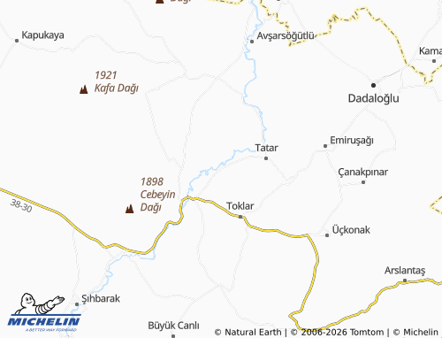 MICHELIN Akmezar map - ViaMichelin