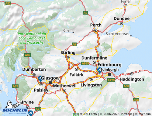 MICHELIN Clackmannanshire map - ViaMichelin
