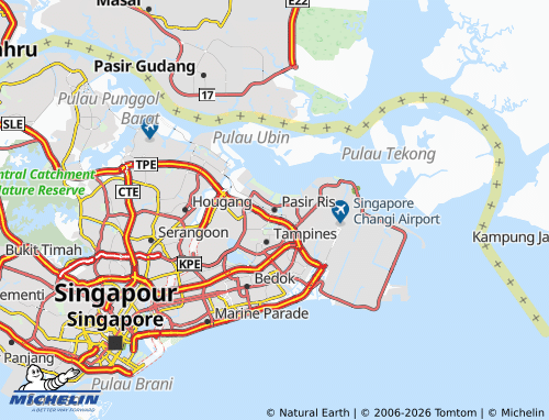 Carte MICHELIN Pasir Ris - ViaMichelin