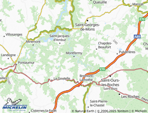 Carte MICHELIN Montfermy - ViaMichelin
