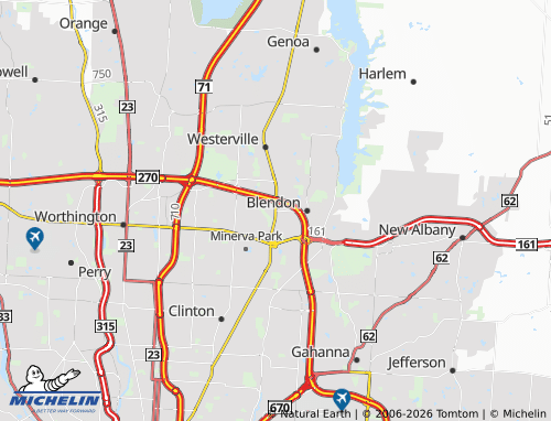 Mappa MICHELIN Huber Ridge - ViaMichelin