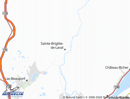 Mapa MICHELIN Sainte-Brigitte-de-Laval - ViaMichelin