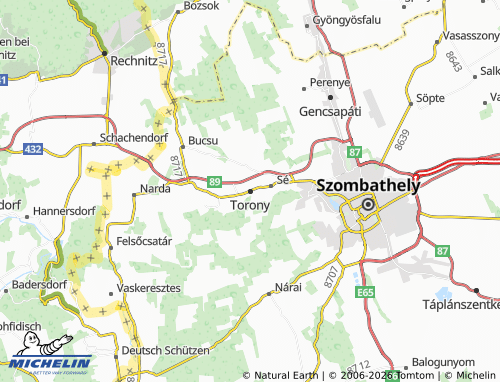 Mapa MICHELIN Torony - ViaMichelin
