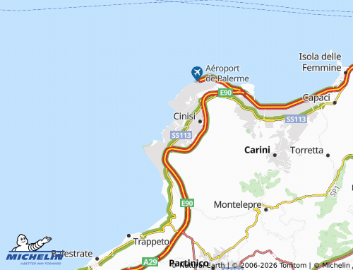 MICHELIN Terrasini map - ViaMichelin