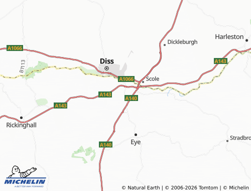 Carte MICHELIN Stuston - ViaMichelin
