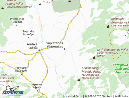 MICHELIN Exaplatanos map - ViaMichelin