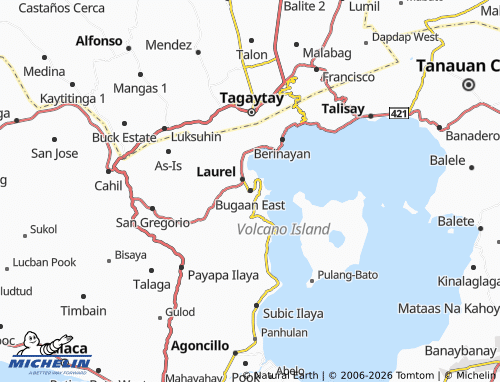 MICHELIN Bugaan East map - ViaMichelin