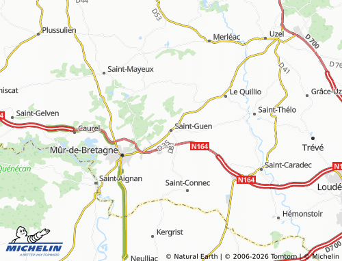 MICHELIN Saint-Guen map - ViaMichelin