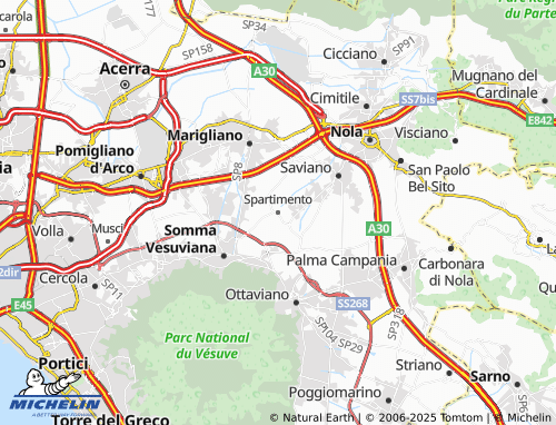 Carte MICHELIN Spartimento - ViaMichelin