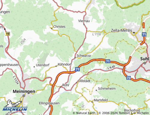 Mappa MICHELIN Schwarza - ViaMichelin