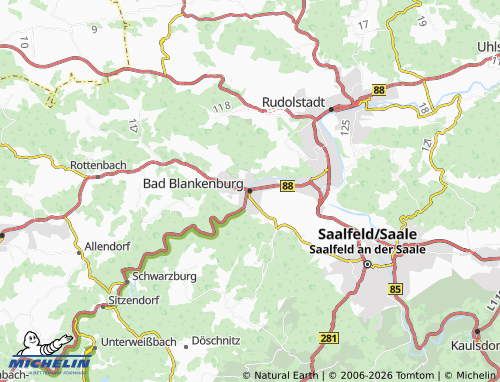 Mappa MICHELIN Bad Blankenburg - ViaMichelin