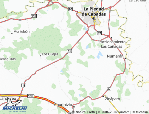 MICHELIN Paredones map - ViaMichelin
