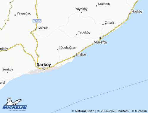 Mapa MICHELIN Eriklice - ViaMichelin
