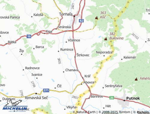 MICHELIN Štrkovec map - ViaMichelin