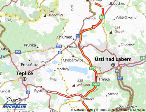 Mappa MICHELIN Chabařovice - ViaMichelin