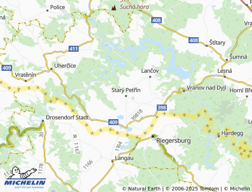 MICHELIN-Landkarte Starý Petřín - ViaMichelin