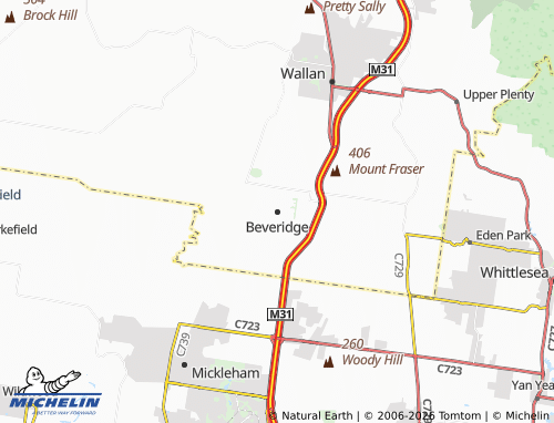 Mappa MICHELIN Beveridge - ViaMichelin