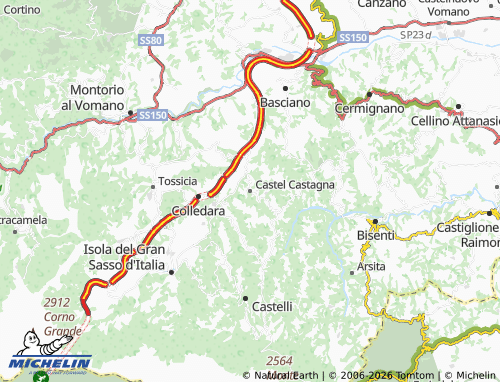 Mapa MICHELIN Castel Castagna - ViaMichelin