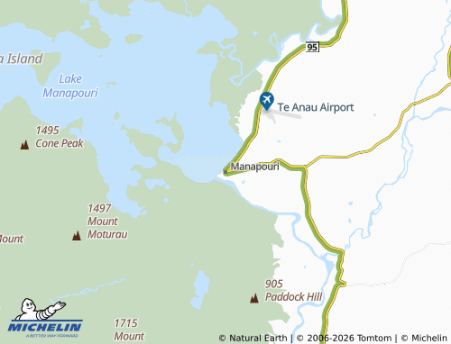 Mapa MICHELIN Manapouri - ViaMichelin