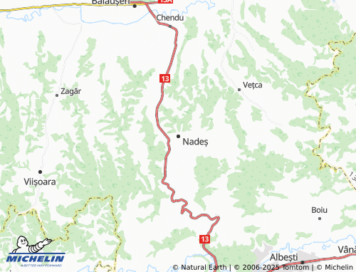 MICHELIN Nadeș map - ViaMichelin